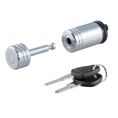 CURT Coupler Lock (1/4" Pin, 7/8" Latch Span, Barbell, Chrome) Trailer Hitch Lock