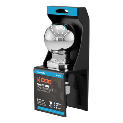 CURT 2-5/16" Trailer Ball (1-1/4" x 3" Shank, 6,000 lbs., Chrome, Packaged) Trailer Hitch Ball