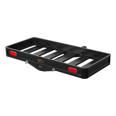 CURT 49" x 22" Black Aluminum Basket Cargo Carrier (Fixed 2" Shank, 500 lbs.) Cargo Carrier