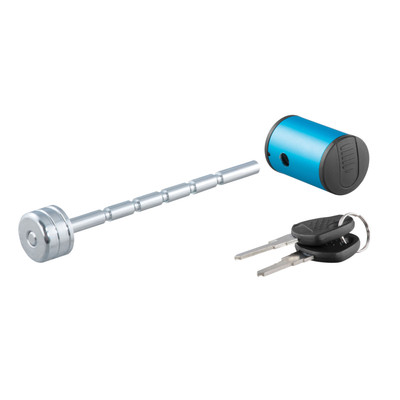 CURT Coupler Lock (1/4" Pin, 1" to 3" Latch Span, Right-Angle, Chrome) Trailer Hitch Lock