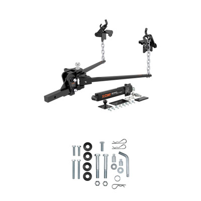 CURT l (8-10K, 28-3/8") Short Trunnion Bar Weight Distribution Hitch with Sway Control