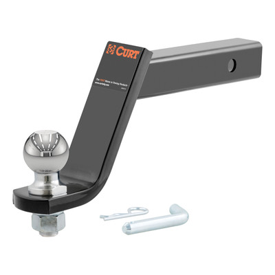 CURT Loaded Ball Mount with 2-5/16" Ball (2" Shank, 7,500 lbss., 6" Drop) Trailer Hitch Ball Mount