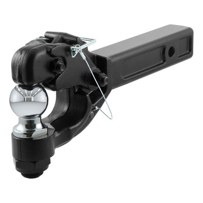 CURT Receiver-Mount Ball & Pintle Hitch (2" Shank, 2" Ball, 10,000 lbs.) Trailer Hitch Pintle Hook Mount