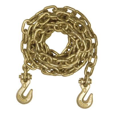 CURT 14' Transport Binder Safety Chain with 2 Clevis Hooks (18,800 lbs, Yellow Zinc) Trailer Hitch