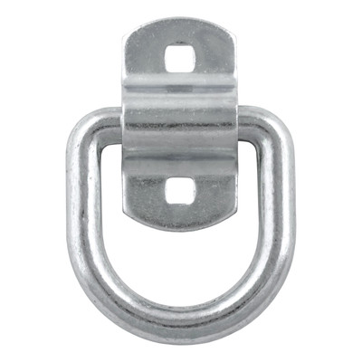 CURT 3" x 3" Surface-Mounted Tie-Down D-Ring (3,600 lbs, Clear Zinc) Tow Ring