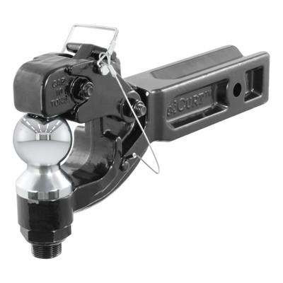 CURT Receiver-Mount Ball & Pintle Hitch (2-1/2" Shank, 2-5/16" Ball, 20,000 lbss.) Trailer Hitch Ball Mount