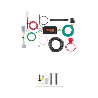 CURT Custom Wiring Harness, 4-Way Flat Output, Select Toyota Prius Prime Trailer Connector Kit