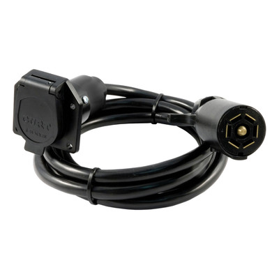 CURT 7' 7-Way RV Blade Extension Harness (Routes to Truck Bed) Trailer Connector Kit