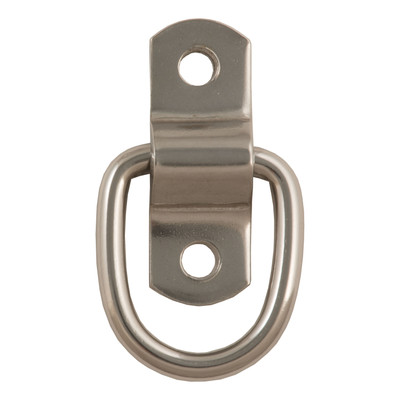 CURT 1" x 1-1/4" Surface-Mounted Tie-Down D-Ring (1,200 lbs, Stainless) Tow Ring
