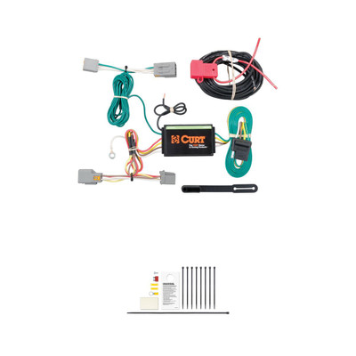 CURT Custom Wiring Harness, 4-Way Flat Output, Select Ford Transit Connect Trailer Connector Kit