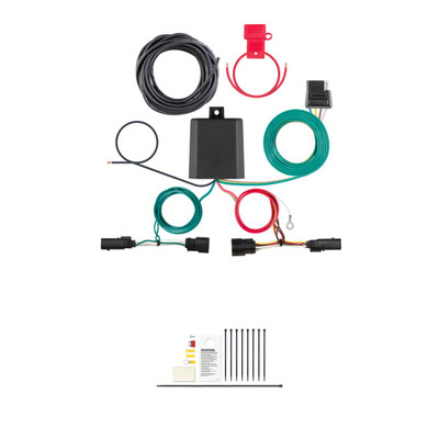 CURT Custom Wiring Harness, 4-Way Flat Output, Select Ford F-150 with LED Taillights Trailer Connector Kit
