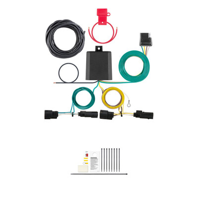 CURT Custom Wiring Harness, 4-Way Flat, Select Pacifica, Voyager with LED Taillights Trailer Connector Kit