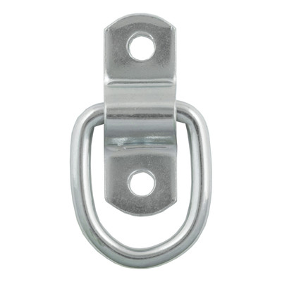 CURT 1" x 1-1/4" Surface-Mounted Tie-Down D-Ring (1,200 lbs, Clear Zinc) Tow Ring