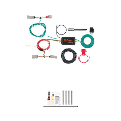 CURT Custom Wiring Harness, 4-Way Flat Output, Select Lincoln MKX Trailer Connector Kit