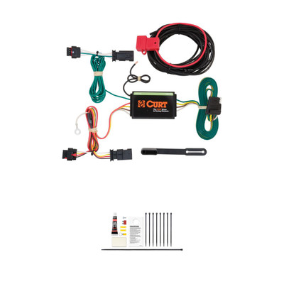 CURT Custom Wiring Harness, 4-Way Flat Output, Select Chevrolet Traverse Trailer Connector Kit