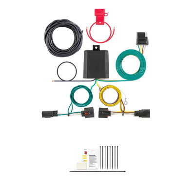 CURT Custom Wiring, 4-Way Flat, Select Chrysler Town and Country, Dodge Grand Caravan Trailer Connector Kit