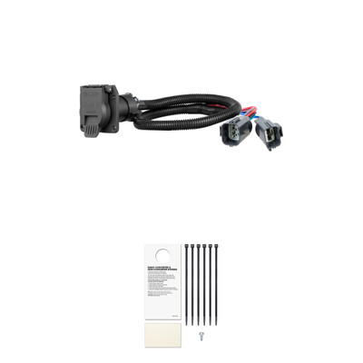 CURT Custom Wiring Harness, 7-Way RV Blade Output, Select Ford F-250, F-350, F-450 Trailer Connector Kit