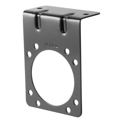 CURT Connector Mounting Bracket for 7-Way RV Blade (Black) Trailer Wire Connector Mounting Bracket