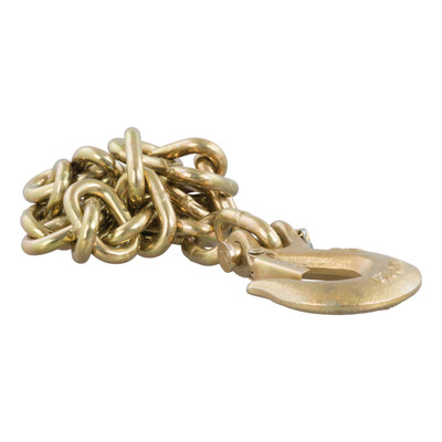 CURT 35" Safety Chain with 1 Clevis Hook (18,800 lbs, Yellow Zinc) Trailer Hitch