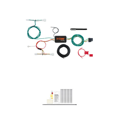 CURT Custom Wiring Harness, 4-Way Flat Output, Select Mazda CX-3 Trailer Connector Kit