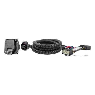 CURT Custom Wiring Harness, 7-Way RV Blade Output, Select Ford F-150 Trailer Connector Kit