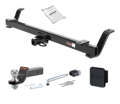 94 - 04 Ford Mustang Convertible 1.25in. CURT Trailer Hitch + Ball Mount + Cover + Lock Kit by CURT HWA965