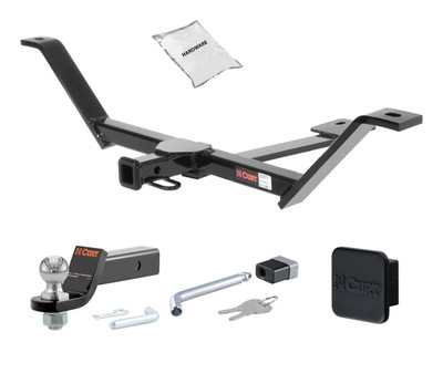 09 - 13 HONDA Fit -- 1.25in. CURT Trailer Hitch + Ball Mount + Cover + Lock Kit by CURT HWA1365