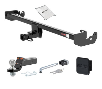 11 - 14 Smart SMART -- 1.25in. CURT Trailer Hitch + Ball Mount + Cover + Lock Kit by CURT HWA2249