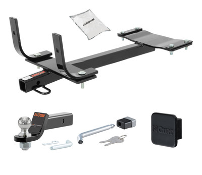 01 - 05 BMW 325Ci Coupe 1.25in. CURT Trailer Hitch + Ball Mount + Cover + Lock Kit by CURT HWA90