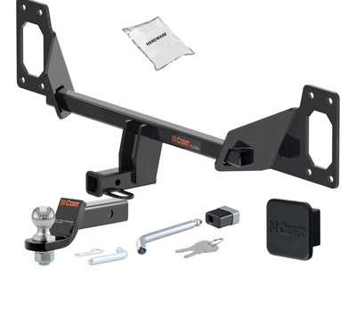 16 - 24 HONDA   Hatchback, excluding center exhaust 1.25in. CURT Trailer Hitch + Ball Mount + Cover + Lock Kit by CURT HWA1336