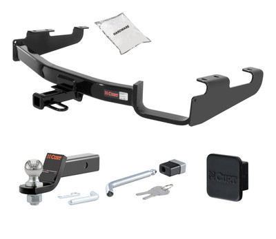 96 - 07 Dodge Caravan Excluding Stow 'n Go and Sport 1.25in. CURT Trailer Hitch + Ball Mount + Cover + Lock Kit by CURT HWA669
