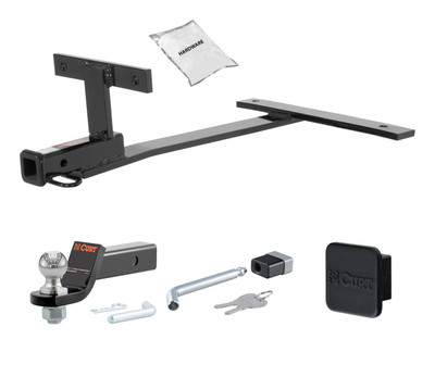 08 - 10 BMW 528i Sedan 1.25in. CURT Trailer Hitch + Ball Mount + Cover + Lock Kit by CURT HWA141