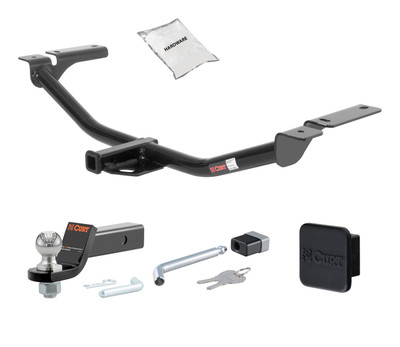 07 - 14 Ford Edge Excluding EcoBoost 1.25in. CURT Trailer Hitch + Ball Mount + Cover + Lock Kit by CURT HWA810