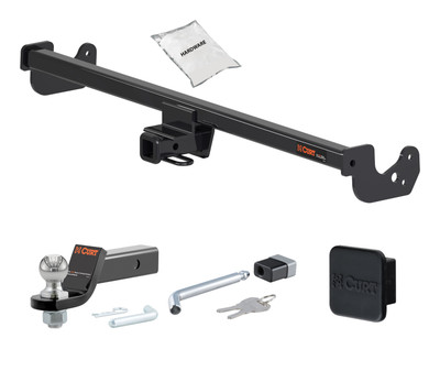 07 - 19 Toyota Yaris Hatchback 1.25in. CURT Trailer Hitch + Ball Mount + Cover + Lock Kit by CURT HWA2461