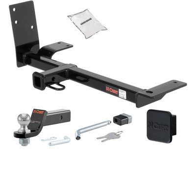 99 - 06 Volkswagen Golf Hatchback, 8th digit of VIN is 'J', 4MOTION, excluding VR6 and R32 1.25in. CURT Trailer Hitch + Ball Mount + Cover + Lock Kit by CURT HWA2480
