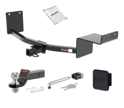 06 - 11 KIA Rio Sedan 1.25in. CURT Trailer Hitch + Ball Mount + Cover + Lock Kit by CURT HWA1608