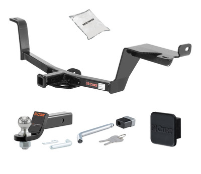 05 - 09 KIA Spectra Sedan 1.25in. CURT Trailer Hitch + Ball Mount + Cover + Lock Kit by CURT HWA1633