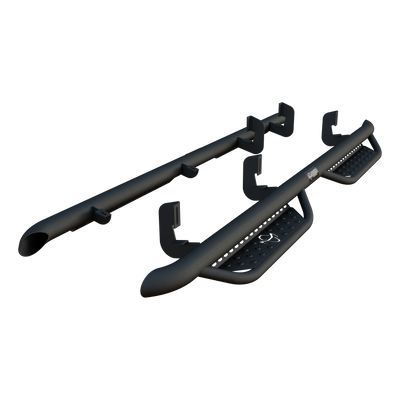 Ranch Hand Midnight Carbide Black Steel Running Steps, Fits Select Silverado, Sierra 1500, 2500, 3500 HD - MRSC071C1B4S