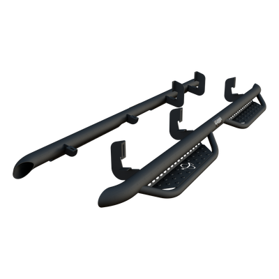 Ranch Hand Midnight Carbide Black Steel Running Steps, Fits Select Silverado, Sierra 1500, 2500, 3500 HD - MRSC071C1B4S