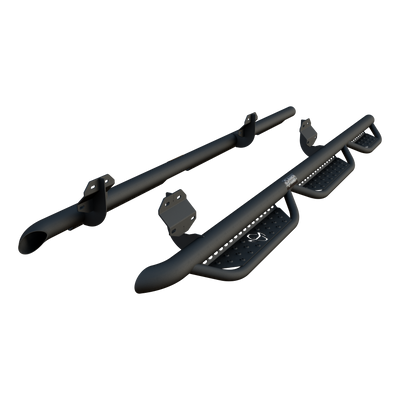 Ranch Hand Midnight Carbide Black Steel Running Steps, Fits Select Ford F-150, F-250, F-350 Super Duty - MRSF151S6B6S