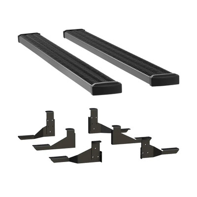 LUVERNE Grip Step 7" x 88" Black Aluminum Running Boards, Select Silverado, Sierra HD 415088-401743