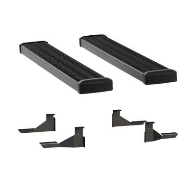 LUVERNE Grip Step 7" x 54" Black Aluminum Running Boards, Select Silverado, Sierra 415054-401111