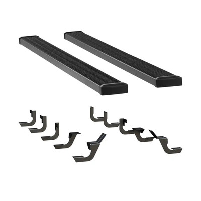 LUVERNE Grip Step 7" x 98" Black Aluminum Running Boards, Select Ford E-Series 415098-570125