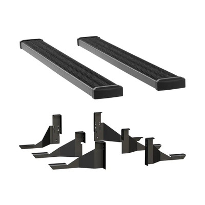 LUVERNE Grip Step 7" x 78" Black Aluminum Running Boards, Select Dodge, Ram 1500 Quad 415078-401232