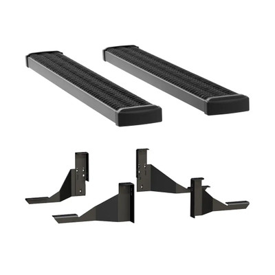 LUVERNE Grip Step 7" x 60" Black Aluminum Running Boards, Select Dodge, Ram Regular Cab 415060-401231
