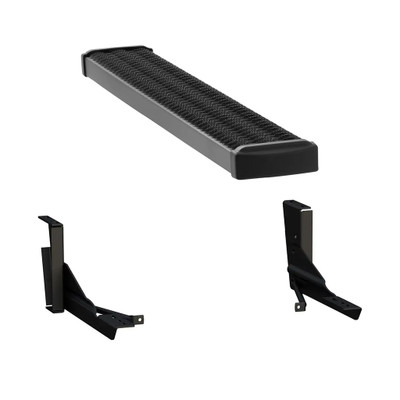 LUVERNE Grip Step 7" x 54" Black Aluminum Rear Step, Select Ford Transit-150, 250, 350 415254-571528