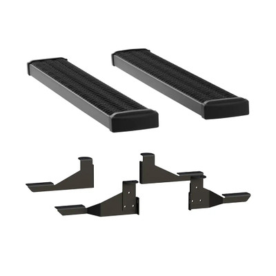 LUVERNE Grip Step 7" x 54" Black Aluminum Running Boards, Select Silverado, Sierra HD 415054-401741