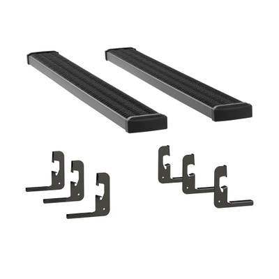 LUVERNE Grip Step 7" x 78" Black Aluminum Running Boards, Select Chevrolet, GMC 415078-400713