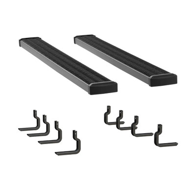 LUVERNE Grip Step 7" x 78" Black Aluminum Running Boards, Select Ford F-150 415078-400922