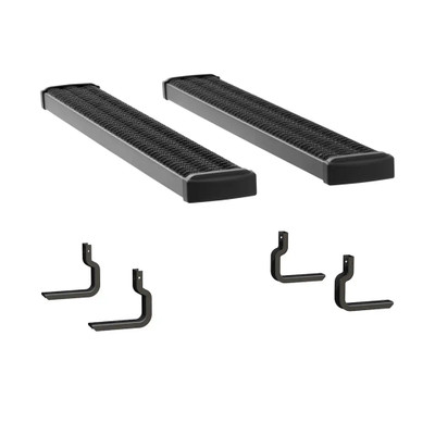 LUVERNE Grip Step 7" x 60" Black Aluminum Running Boards, Select Ford F-150 415060-400921